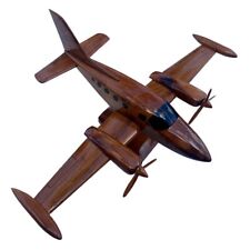 Cessna 414 Mahogany Wood Desktop Airplane Model. picture