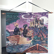 VTG 2001 Harry Potter Journey to Hogwarts 26” Lined Woven Tapestry Wall Hanging picture