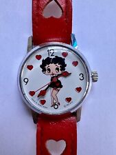 1983 Mechanical Watch Depicting The Beautiful “Betty Boop” And Hearts Strap picture