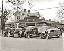 1936 COCA-COLA TRUCKS LOADED & READY TO GO  PHOTO Coke (184-r) picture