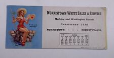 Vintage Advertising Inkblotter Norristown White Sales & Service 1947  picture