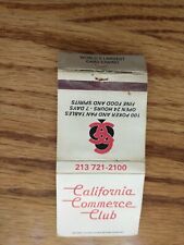 California Commerce Club Vintage Matchbook Cover Advertising Poker picture