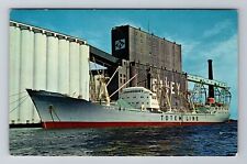 Duluth MN-Minnesota, Swedish Ship Carina Loading Grain Souvenir Vintage Postcard picture