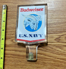 Budweiser U.S. Navy Goat Acrylic Beer Tap Handle Knob Anheuser Busch Vintage picture