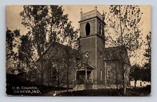Geneva IN-Indiana, U B Church, Antique, Vintage c1946 Souvenir Postcard picture