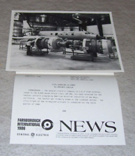 GENERAL ELECTRIC CF34 TURBOFAN TO POWER RE-ENGINED FANSTAR PRESS PHOTO 1986 picture