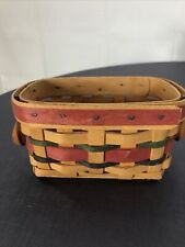 Longaberger 2000 Branch Sponsoring Basket Colored Weave Red Green Blue picture