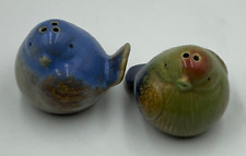 Pier 1 Imports Blue & Green Bird Birds Salt and Pepper Shakers picture