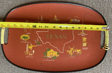 VTG Texas Longhorn Drink Tray Platter Lone Star Cotton Bowl Tailgate Football picture