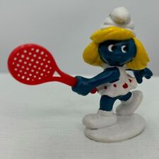 Smurfs 20135 Tennis Smurfette Vtg Smurf Figure 1981 PVC Figurine Schleich Peyo picture