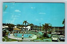 Sarasota FL-Florida, Cabana Inn, Classic Cars, Antique Vintage c1966 Postcard picture