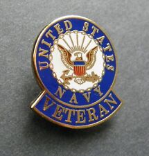 NAVY USN US VETERAN BLUE SHIELD LAPEL HAT PIN BADGE 1.1 INCHES picture