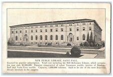 c1940 New Public Library Exterior Building Saint Paul Minnesota Vintage Postcard picture