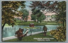 Duck House Deerings Oaks Portland Maine Vintage Postcard Posted 1916 picture