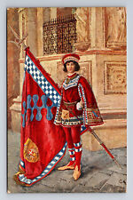 Contrades of Siena Italy Heraldry Coat of Arms Flag TORRE Postcard picture