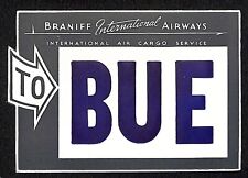 Braniff International Airways (1948-65) Gum Air Cargo Label 