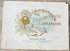 Vintage 1910's Esquisitos Tabacos Inner Cigar Box Label Advertisement Litho RARE picture