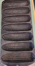 Primitive Vintage Cast Iron Cornbread Corn Cob Shaped Muffin Baking Pan D 7 slot picture