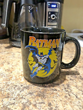 Vintage Batman Superhero Coffee Cup Large Mug TM & DC Comics Black Ceramic picture