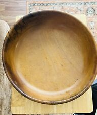 XL Primitive Wooden Carved Salad Bowl By Patagonia Trading Company Very Heavy picture