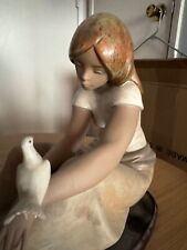 Lladro Porcelain Stoneware Figurine Girl Watching The Dove Sculptor Juan Huerta picture