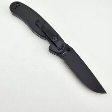 Ontario RAT Model 2 Folding Knife Black CF G10 Scales Plain AUS 8 Blade 8838 picture