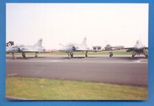 2 x DASSAULT MIRAGE & F16 FALCON AT MILDENHALL 24/5/92.PHOTOGRAPH 10 x 15cms picture