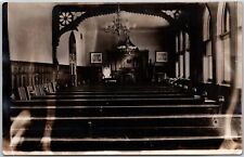 Interior Of Parish Church Cathedral Real Photo RPPC Postcard picture