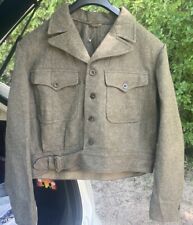 RARE Post WWII FRENCH Wool IKE Jacket museum worthy-green-military Officer Vet picture