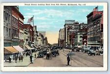 Richmond Virginia VA Postcard Broad Street Looking East From 6th Street c1920's picture