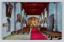 San Gabriel CA-California, San Gabriel Mission Interior, Altar, Vintage Postcard picture