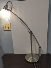 MCM Brushed Nickel/Stainless Steel Finish Desk Lamp with Counter Weight picture