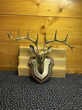 Vintage Cast Antique Brass Decorative Deer Mount picture