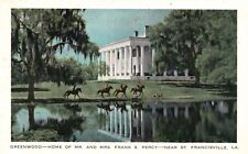 Postcard LA near St Francisville Greenwood Percy Home Unposted Vintage PC G6291 picture