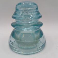 Vintage WHITALL TATUM CO. No.1-6 Aqua Green Glass Electeical Insulator U.S.A. picture