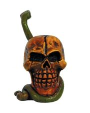 Skull with Green Snake Handmade Tobacco Smoking Hand Pipe Reptile Death Horror picture