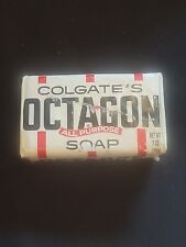NOS Vintage Colgate's Octagon All Purpose Soap Bar 7 oz Colgate-Palmolive picture