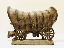 Vintage Cast Iron Covered Wagon Door Stop picture