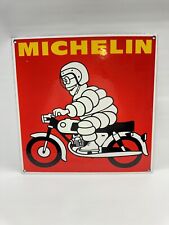 Michelin Motorcycle Tires Vintage Style Porcelain Enamel Dealership Retro Sign picture