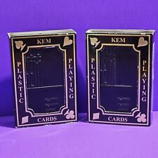 Vintage Lot Of 2 Decks Of KEM Playing Cards FACTORY SEALED With Cases picture