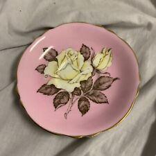 Vintage Paragon Pink Saucer Plate ONLY White Rose Replacement Piece NO Tea Cup picture