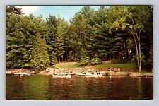 Lake Luzerne NY-New York, Whispering Pines Cottages, Vintage Postcard picture