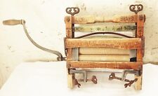 Vtg antique Anchor Brand hand crank wood clothes wringer washer primitive decor picture