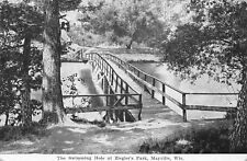 VINTAGE MAYVILLE WI WISCONSIN POSTCARD SWIMMING HOLE AT ZIEGLERS PARK 072023 picture