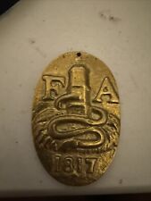 Early 1900's Fire Associates of Philadelphia Brass Badge picture