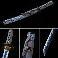 20'' Tanto 9260 Spring Steel Blue Blade Japanese Samurai Short Sword Mini Katana picture