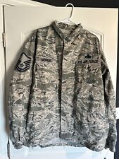 USAF ABU MAN'S UTILITY TOP COAT SIZE 44L Camouflage Rank Insignia picture