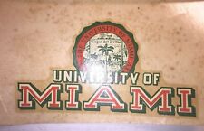 The University of Miami Rear Windshield Decal From The Late 1940's 5