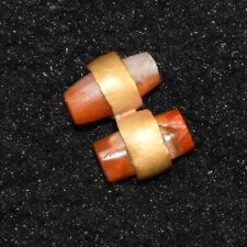Genuine Ancient Roman Gold Bead with Carnelian Inlay Circa 1st Century AD picture