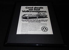 1987 Volkswagen VW Golf Framed 11x14 ORIGINAL Vintage Advertisement picture